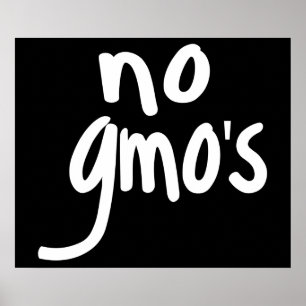 Poster Nenhum OGM para o ambiente de Comida de Heathy Bla