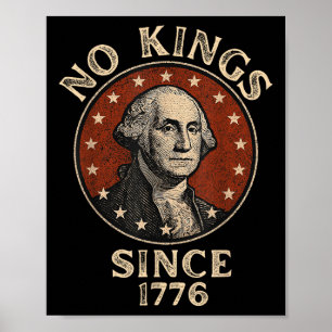 Poster Nenhum Rei Desde 1776 Patriótico Salve Democracia 