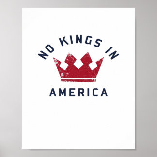 Poster Nenhum Rei na América Anti Fascismo EUA Clássico