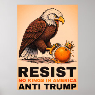 Poster Nenhum Rei na América Anti-Trump