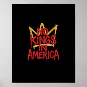 Poster Nenhum Rei Na América Arte de Rua Política Criativ
