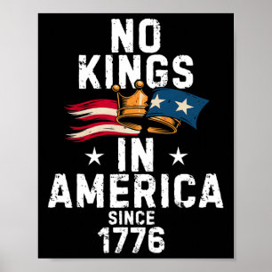Poster Nenhum Rei na América desde 1776 Anti Trump Camise
