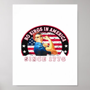 Poster Nenhum Rei na América desde 1776 Bandeira dos EUA