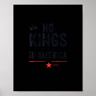 Poster Nenhum Rei na América desde 1776 Estilo Retrô