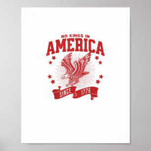 Poster Nenhum Rei na América desde 1776 EUA Águia