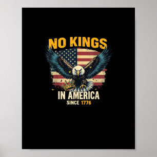 Poster Nenhum Rei na América desde 1776 Gráfico Vintage