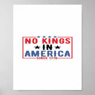 Poster Nenhum Rei na América desde 1776 Patriótico Indepe