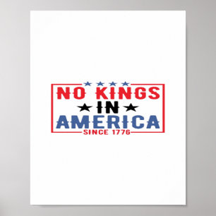 Poster Nenhum Rei na América desde 1776 Patriótico Indepe