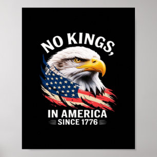 Poster Nenhum Rei na América Design Gráfico Retro Clássic