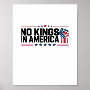 Poster Nenhum Rei na América Estilo Patriótico EUA