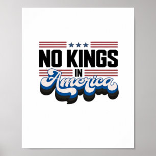 Poster Nenhum Rei na América EUA Clássico Retro