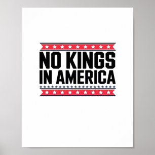 Poster Nenhum Rei na América EUA Minimal Limpo