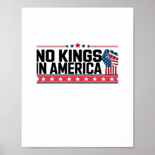 Poster Nenhum Rei na América EUA Minimal Limpo