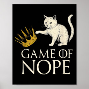 Poster Nenhum Rei Na América Gato Preto Engraçado Chutand