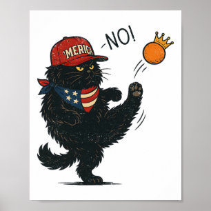 Poster Nenhum Rei na América, Gatos Contra Trump Anti-tru