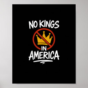 Poster Nenhum Rei na América Nenhuma Coroa Minimal Limpo