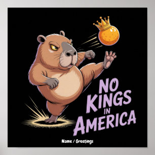 Poster Nenhum Rei Na América Nós O Povo Divertido Polític