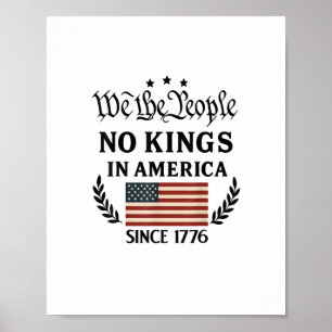 Poster Nenhum Rei na América Nós, o Povo Política Retro