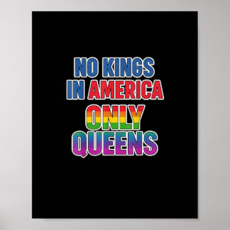 Poster Nenhum Rei Na América Somente Rainhas Divertidas L