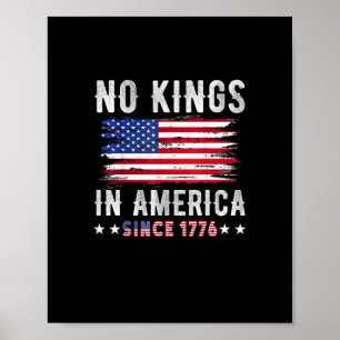 Poster Nenhum Rei Na América Vintage Patriótico Independê