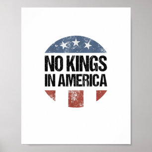 Poster Nenhum Rei Na América Vintage Patriótico Nenhum Re