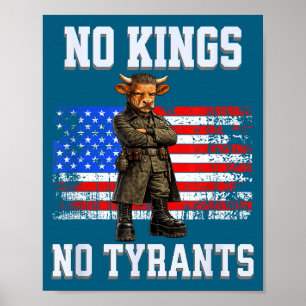 Poster Nenhum rei nenhum tirano bandeira dos EUA design p