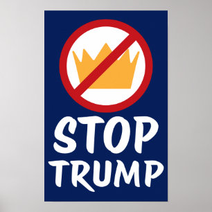 Poster NENHUM REI PARA TRUMP Anti-Trump RYBl Protesto