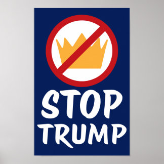 Poster NENHUM REI PARA TRUMP Anti-Trump | RYBl | Protesto