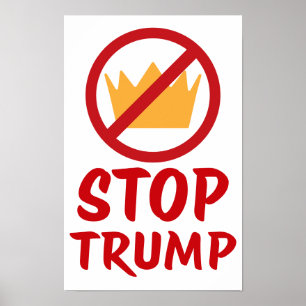 Poster NENHUM REI PARE TRUMP Anti-Trump RYW Protesto