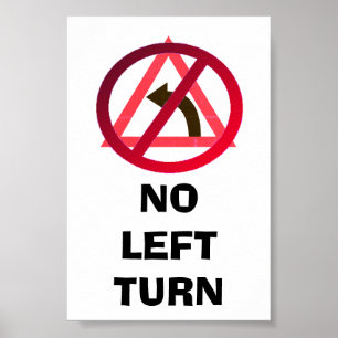 Poster Nenhum sinal da curva esquerda
