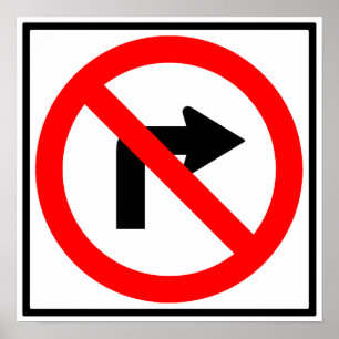 Poster Nenhum sinal da estrada da volta de direito