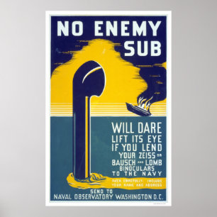 Poster Nenhum sub inimigo - WPA