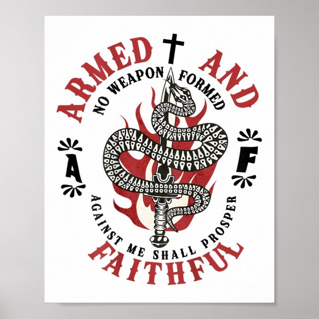 Poster Nenhuma Arma Formada Contra Mim Irá Prosperar Chri (Frente)