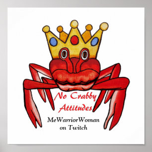 Poster Nenhuma atitude de Crabby, MmeWarriorWoman no Twit