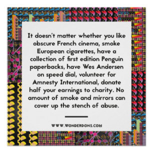 Pôster Nenhuma quantidade legal pode cobrir abuso