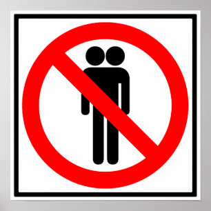 Poster Nenhumas pessoas Dois-Dirigidas do sinal