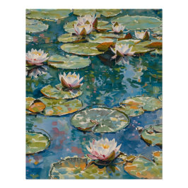 Pôster Nenúfares de Claude Monet 1916 Arte Fino