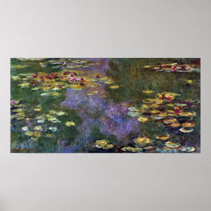 Pôster Nenúfares de Claude Monet, Arte da Natureza Vintag