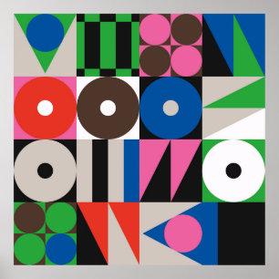 Poster Neo Modernismo - padrão trabalho de arte feito com