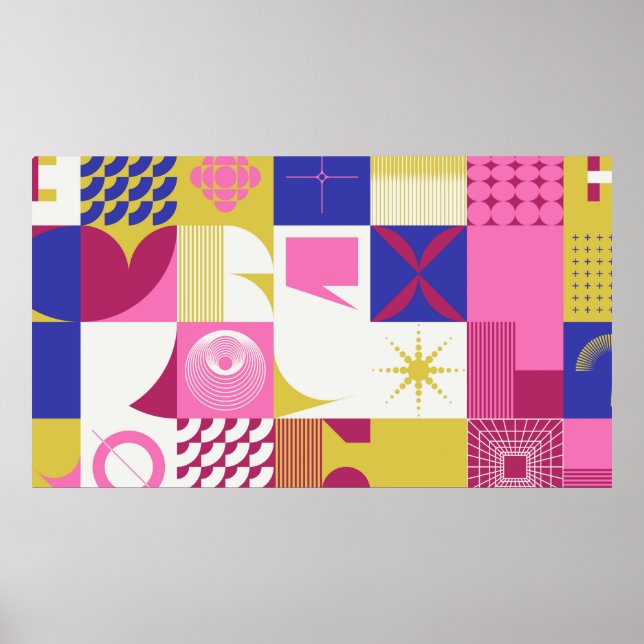 Poster Neo Modernismo - padrão trabalho de arte feito com (Frente)