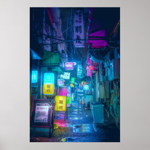 Poster Neo Tóquio - Sobrecarga de Sinal de Neon