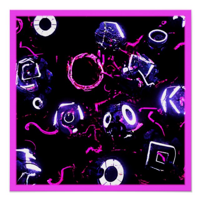 Pôster Neon Art Design. Comprar Agora (Frente)