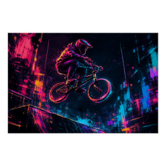 Pôster Neon BMX