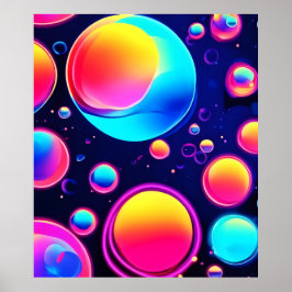 Poster Neon Bubble Universe