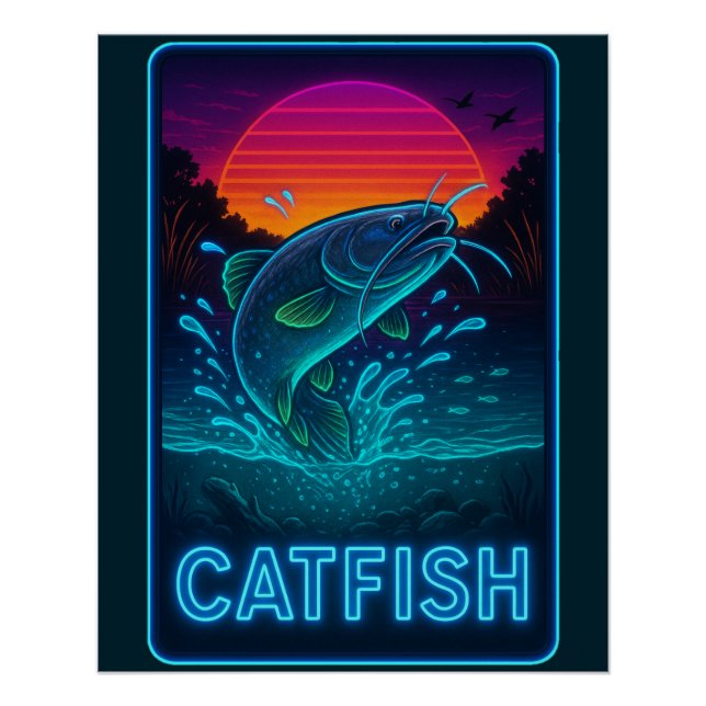 Pôster Neon Catfish Poster (Frente)