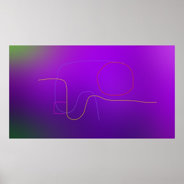 Poster Neon Contours (Frente)
