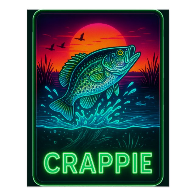 Pôster Neon Crappie Poster (Frente)