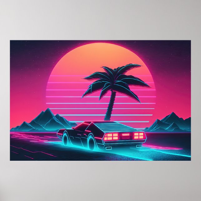 Poster Neon Cruiser: Dirigindo para o futuro (Frente)