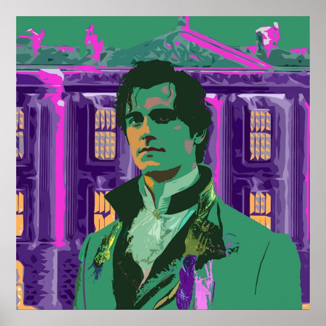 Poster Neon Cyberpunk Handsome Sr. Darcy Portrait (Frente)