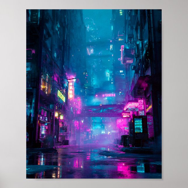 Poster Neon Depois da Meia-Noite (Frente)